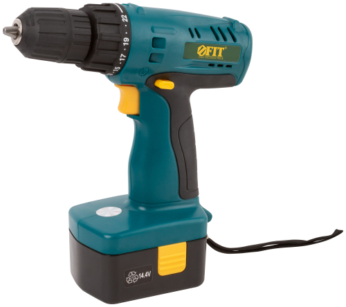 Дрель-Шуруповерт акк. 14,4 В; 0-550 об/мин; 12,0 Нм; 2 (Ni-Cd) 1,2 Ач; 3-5 ч.; рез. накл.; кейс