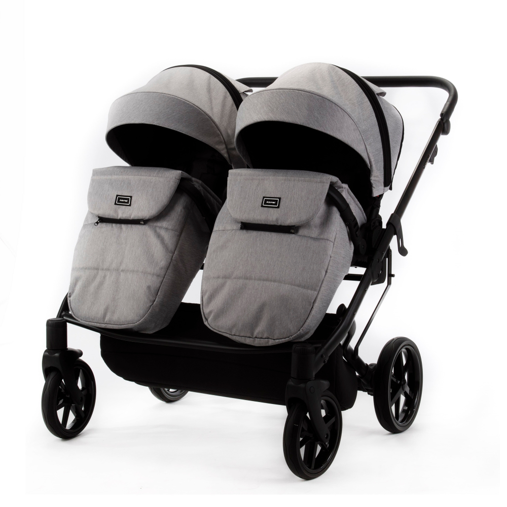 Детская универсальная коляска Adamex LEO DUO (2в1) DUO-TK1 - Светло-серый