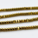 Гематит (имитация), цвет золото, размер 3,2*2,2 мм, цена за 90 шт (1/2 нити)