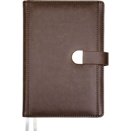 Ежедневник дат. 2026г А5 deVENTE Denver 336стр., коричневый, тв.обложка, кожзам, ляссе, карман