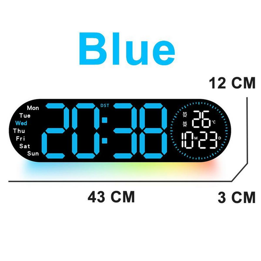 Часы-будильник настоль-настенные LED 5509 Black-White