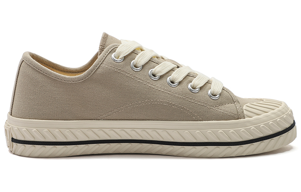 MLB Playball Origin Comfortable Abrasion Resistant Low top Canvas Shoes Unisex Beige Yellow