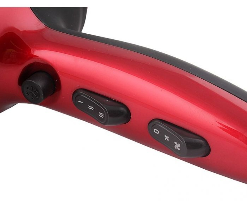 Фен Polaris PHD 2077i красно-черный