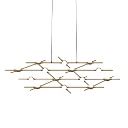 Люстра Molecular 14 black/gold