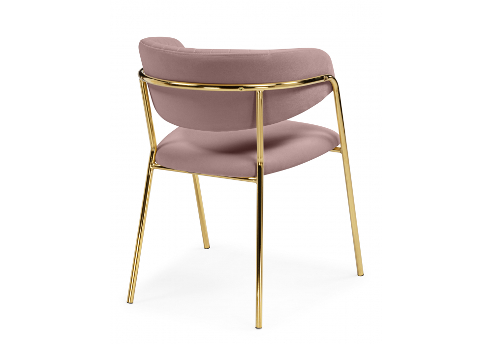 Стул на металлокаркасе Woodville Kamelia светло-фиолетовый, золотой