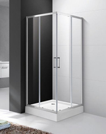 Душевой уголок Cezares MOLVENO-A-2-90-C-Cr-IV, 90х90х195, профиль хром, стекло прозрачное