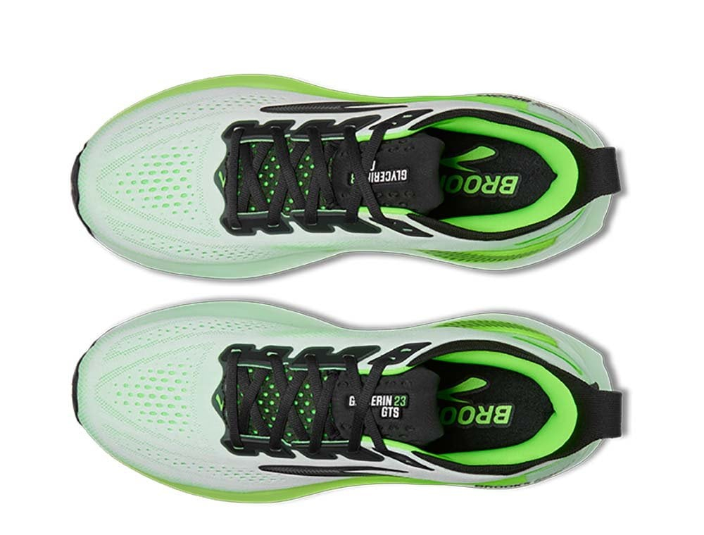 Кроссовки для бега мужские Brooks Glycerin GTS 23 M Белый-Зеленый