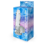 Прозрачный фаллоимитатор на присоске - 15 см. (Цвет: прозрачный)