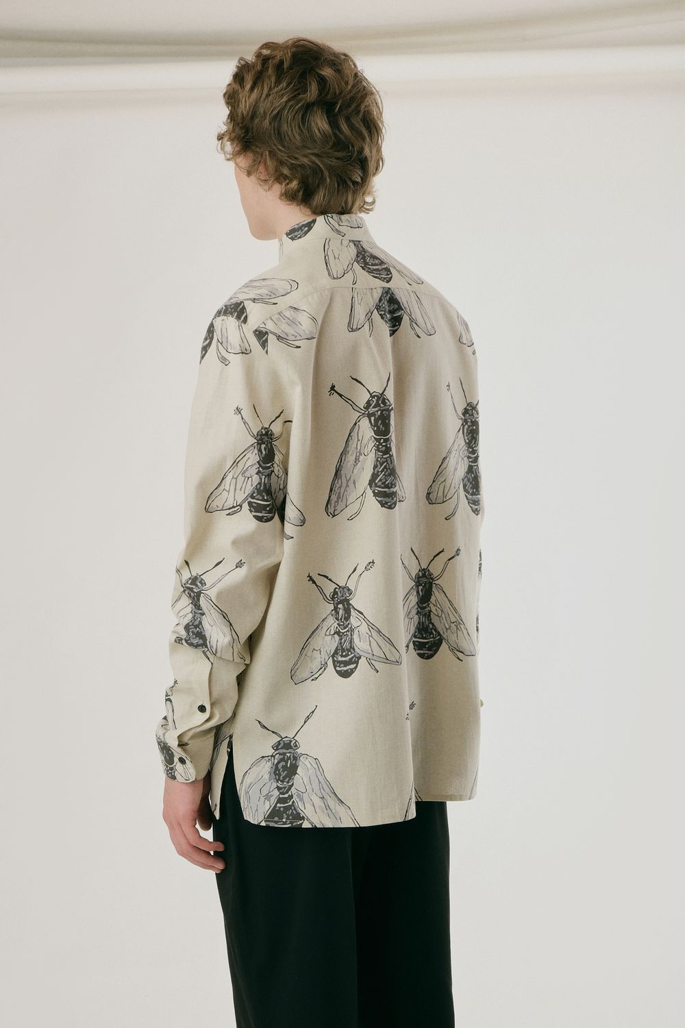 Рубашка FOS С Насекомыми Бежевая Мужская
