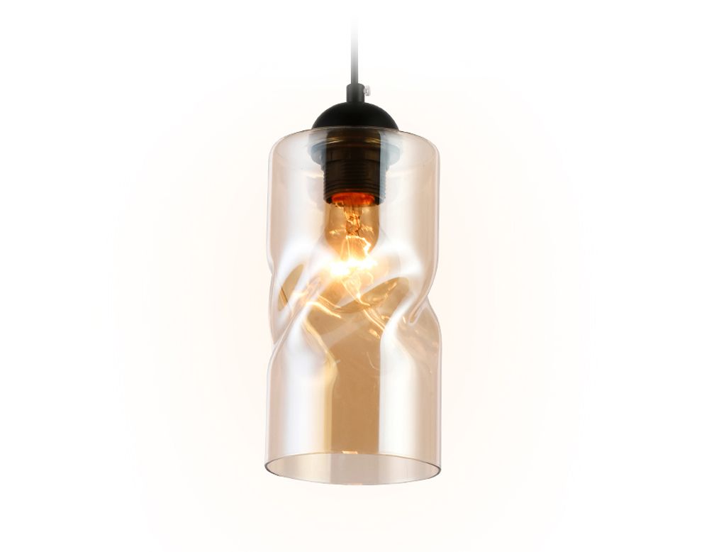 Подвесной светильник TR3555 BK/TI черный/янтарь E27 max 40W D110*1200