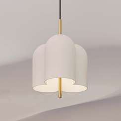 Подвесной светильник Oket латунный/белый