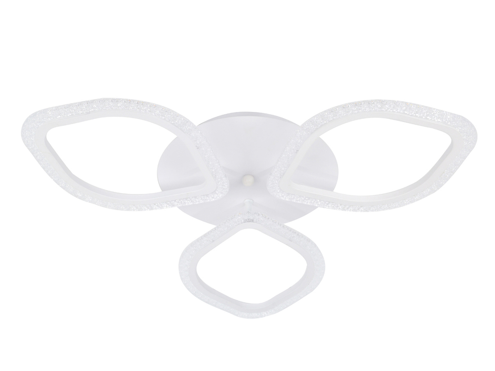 Светодиодный светильник 60Вт, 5120Лм, 3000К-6500К,Ra>80, ИК-пульт, плавная регулировка мощности, изменение цветовой температуры, ночник, металл/акрил, белый/прозрачный с пузырьками