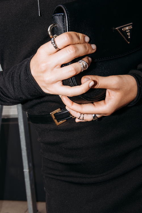 Кольцо "Мятое" в серебре незамкнутое