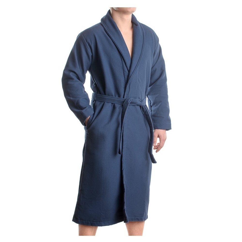 Халат банный темно-синего цвета essential l/xl