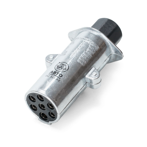 Вилка соединительная 7-и контактная, металл, КамАЗ, МАЗ, МТЗ, ХТЗ, ЗИЛ, УРАЛ, НЕФАЗ, ГАЗ, ПТЗ, 12/24 В