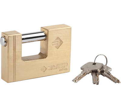 ЗУБР 90 мм, П-образная форма, навесной замок (37295-90)