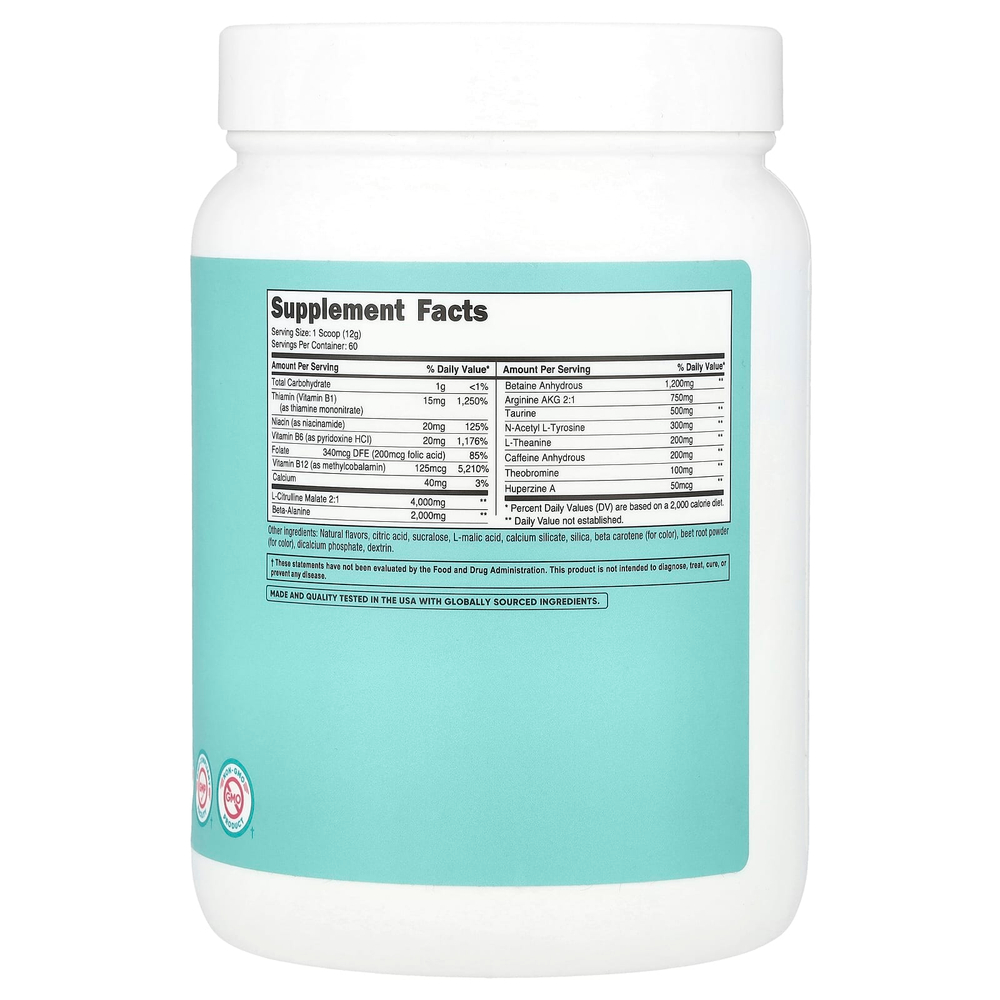 Nutricost, для женщин, предтренировочный комплекс с витаминами группы B и фолатом, персик и манго, 720 г (25 унций)