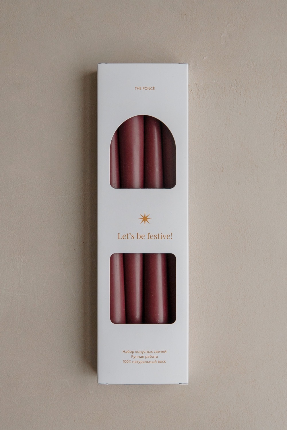 Набор конусных свечей, 4 шт