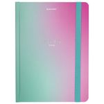 Блокнот с резинкой в клетку 96 л., А5 (145х203 мм), твердая обложка с фольгой, BRAUBERG, "Градиент", 113732