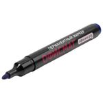 Маркер перманентный (нестираемый) ОФИСМАГ, СИНИЙ, круглый наконечник, 2,5-4 мм, с клипом, 151198