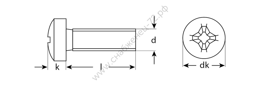 ЗУБР DIN 7985 M4 x 25 мм, кл. пр. 4.8, винт с полусферической головкой, цинк, 5 кг (303150-04-025)