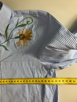 Блузка Zara с вышивкой, маркировка S, визуально 44 размер