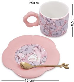 MUG-422/3 Чайная пара «Пушистик в цветах»