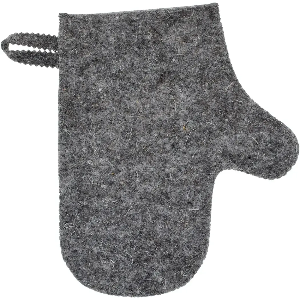 Рукавица для сауны серая «Hot Pot», войлок /20