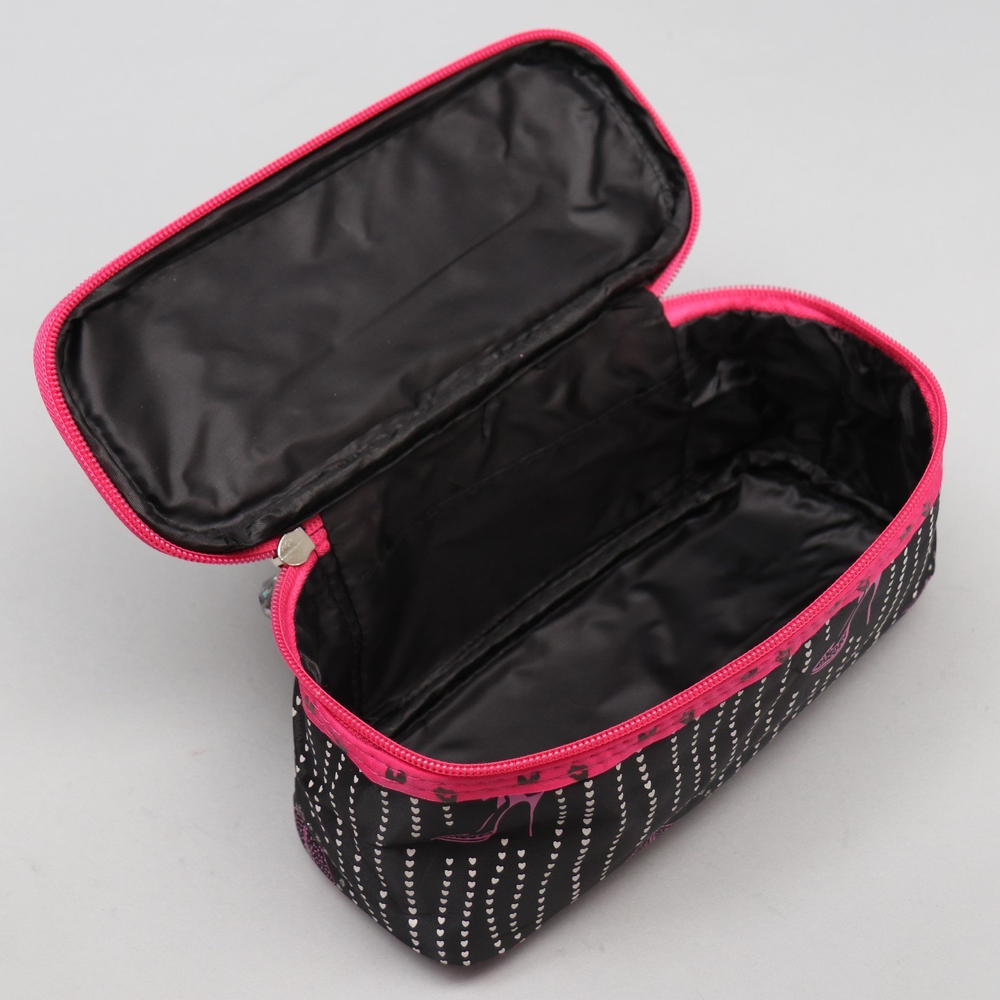 3725780 Косметичка-сундучок, отдел на молнии, цвет чёрный