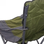 Кресло складное с подлокотниками до 120кг Турист 62*63*95см серо-зеленое