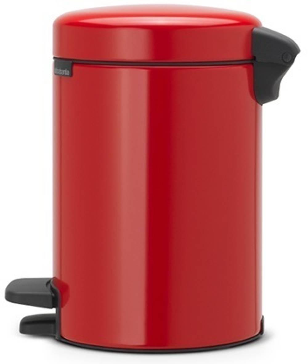 Ведро Brabantia NewIcon 3л пламенно-красное сбоку