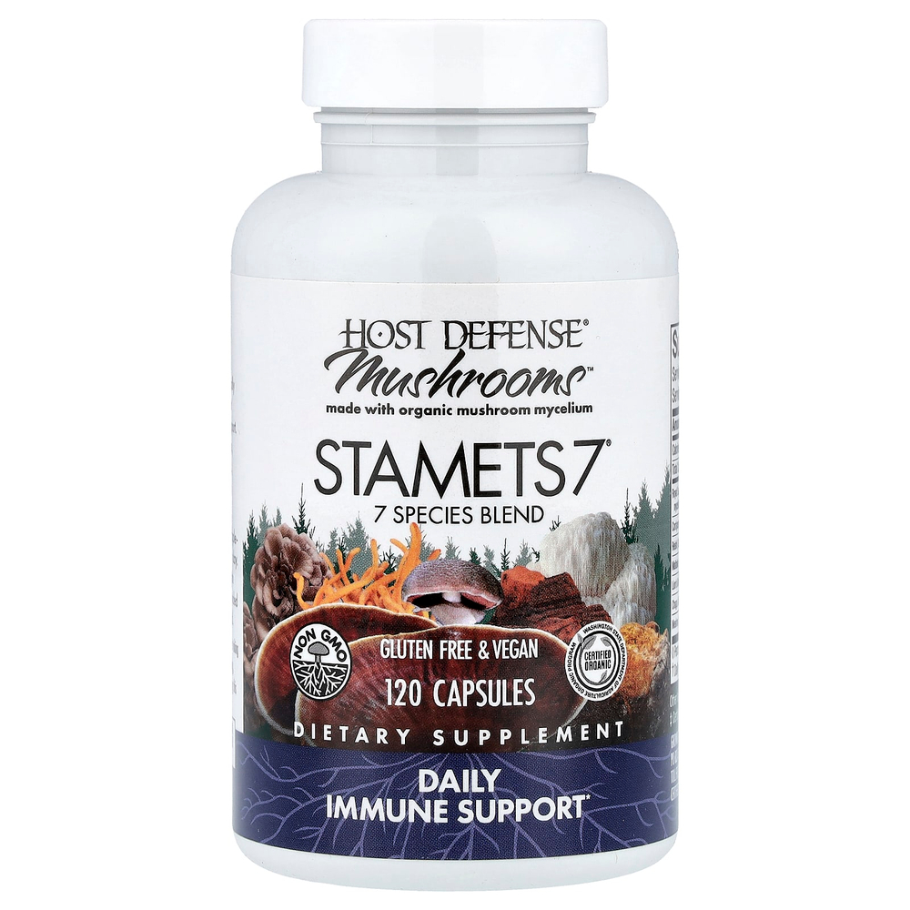 Host Defense, Mushrooms™, STAMETS 7®, 120 капсул