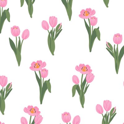 Розовые тюльпаны