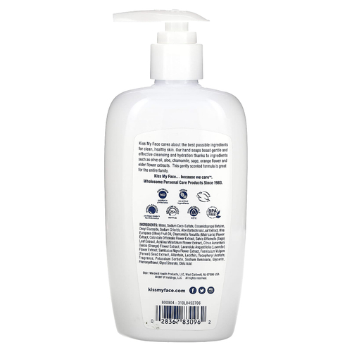 Kiss My Face, мыло для рук, с ароматом оливкового дерева и алоэ, 266 мл (9 жидк. унций)
