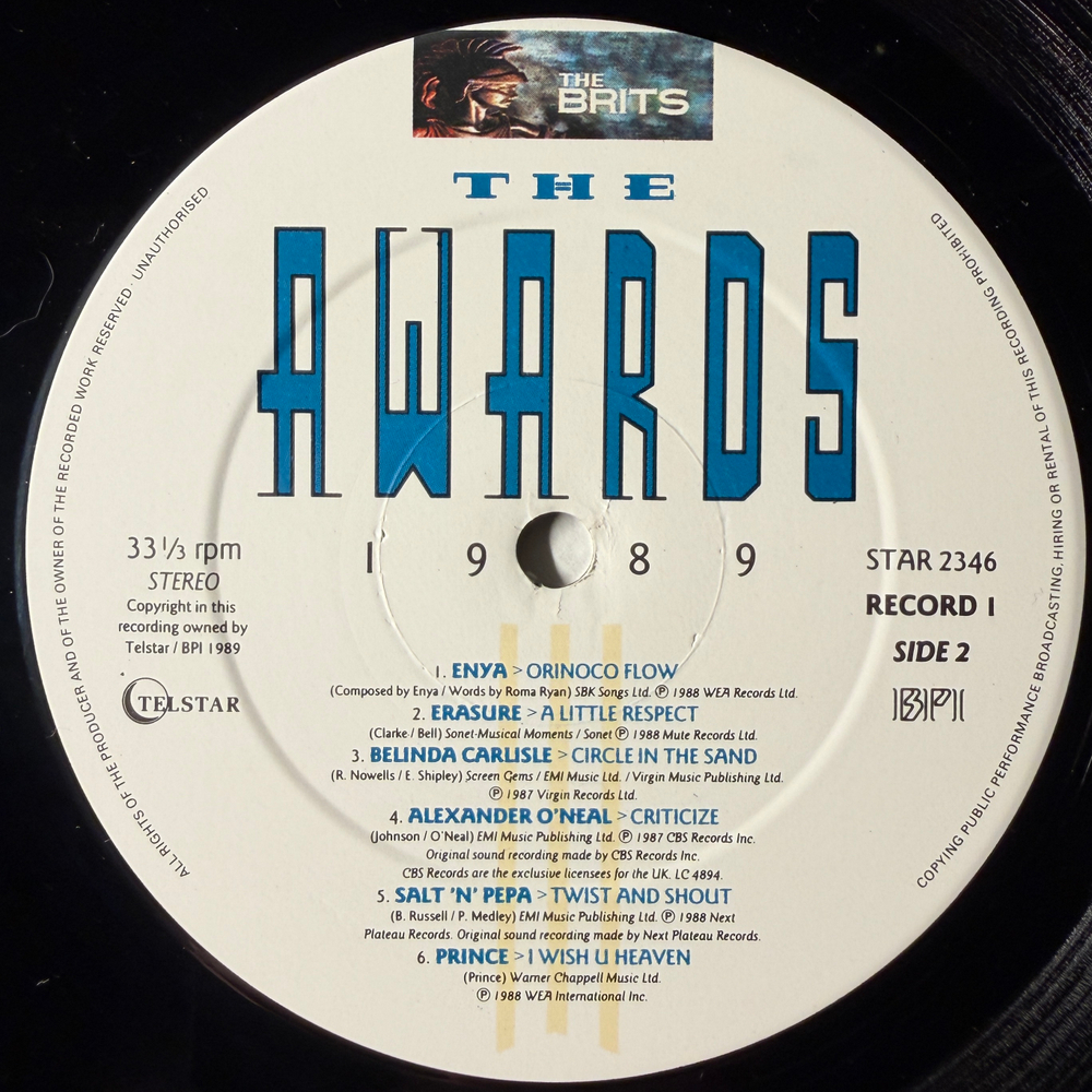Сборник The Awards 1989 2LP (Англия 1989г.)
