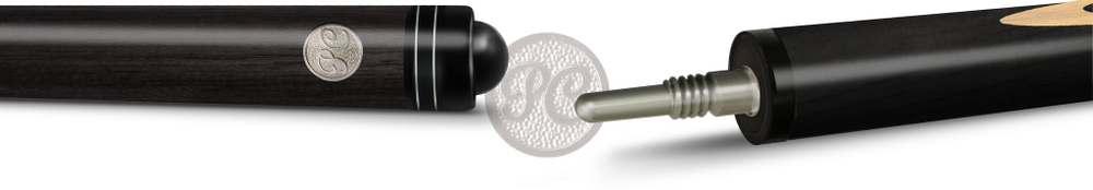 10-1У Кий "Классик 13 запильный" 2 РС, черный граб/граб