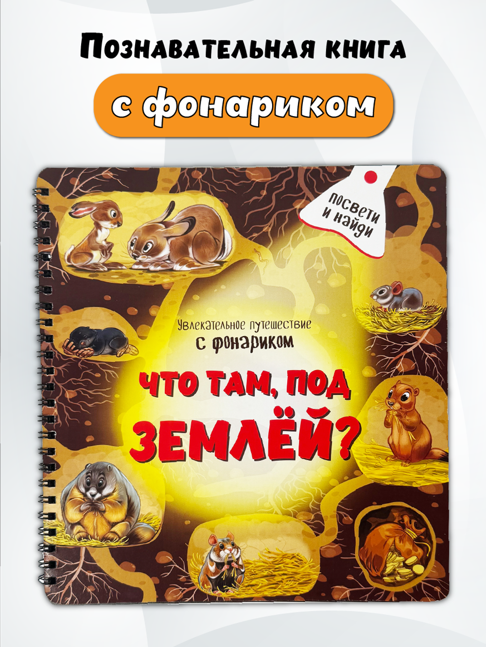 Книжка с фонариком "Что там, под Землёй?"