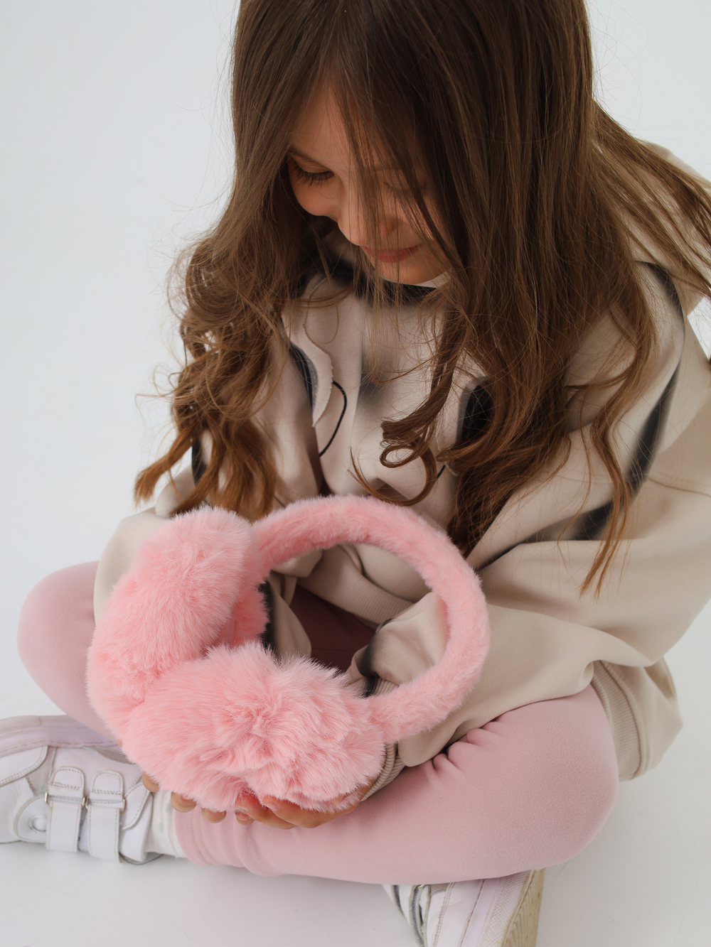 Наушники меховые FluffFold, розовые