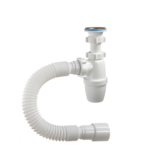 3202 Сифон 1 1/4 с гибкой трубой ОРИО  (40/1шт)