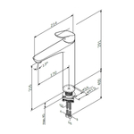 Смеситель для раковины, высокий AM.PM Like F8092000 Хром