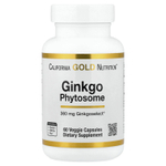 Super Nutrition, Ginkgo Phytosome, фитосомы гинкго, 360 мг, 60 растительных капсул