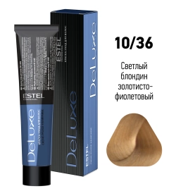 10/36 краска для волос, светлый блондин золотисто-фиолетовый / DE LUXE 60 мл