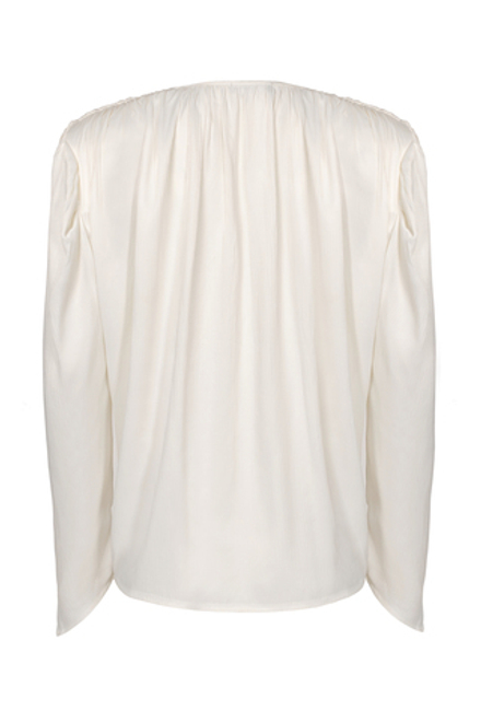 «Draped-detailing blouse» Блуза с драпировками из вискозы.