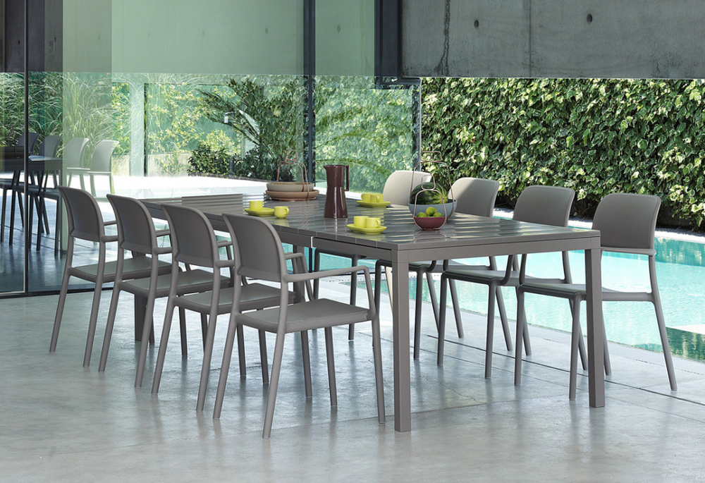 Стол пластиковый раздвижной Nardi Rio 210 Extensibile, тортора