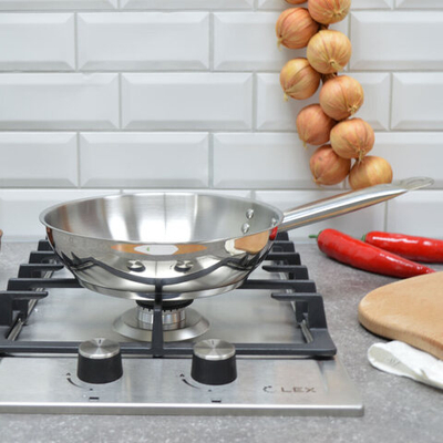 Сковорода 22см Общепит без крышки, корпус 0,6мм индукция ТРС 3,5мм