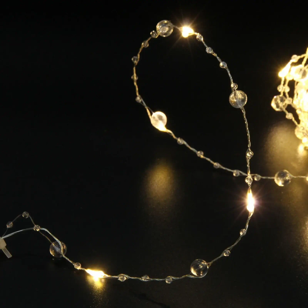 Гирлянда для дома НИТЬ «Льдинка» 5 м 50 ламп LED, 8 реж,IP-20, Теплый белый