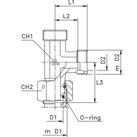 Соединение PNL DS10 М18х1.5 DL10 М16х1.5 (корпус) CAST