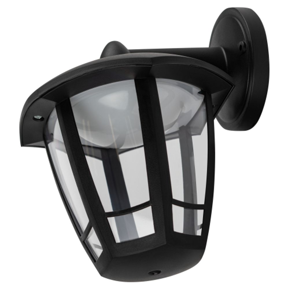 Садово-парковый светильник ЭРА «Дели 3» ДБУ 07-8-006 черный 6-гранный настенный IP44 светодиодный 8Вт 3000K | Садово-парковые светильники