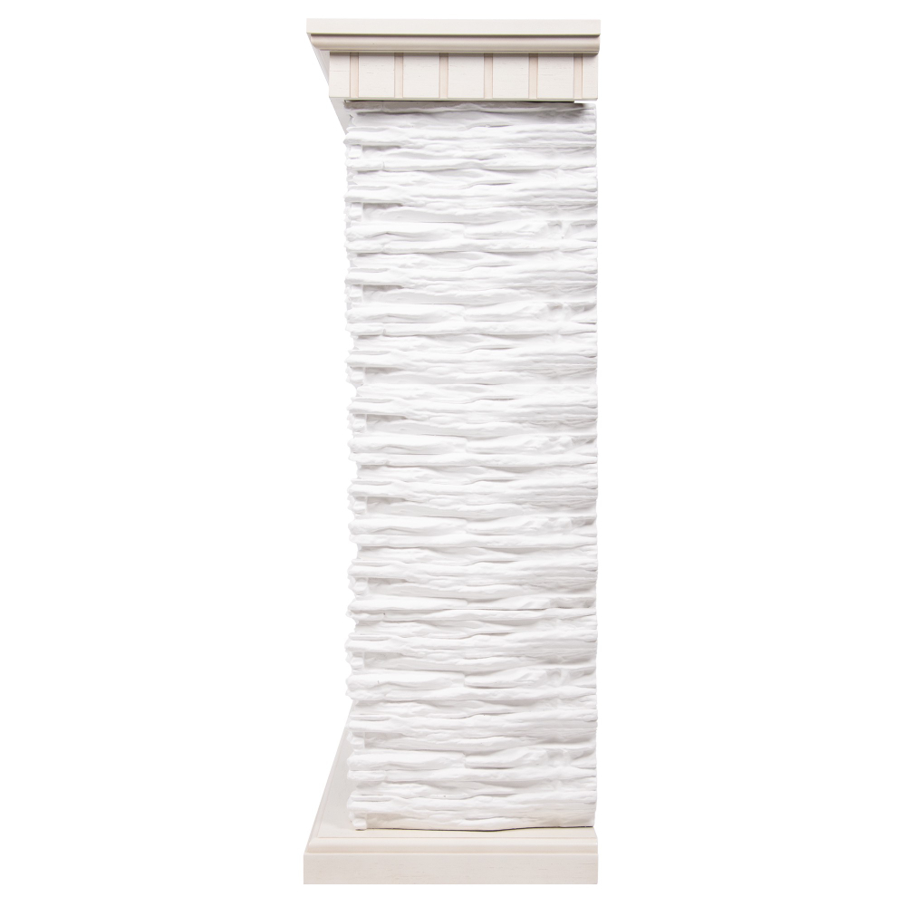 Портал Firelight Porto 30 камень белый, шпон беленый дуб