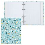 Тетрадь на кольцах А5 175х215 мм, 120 л., твердый картон, клетка, BRAUBERG, "Абстракция", 404077